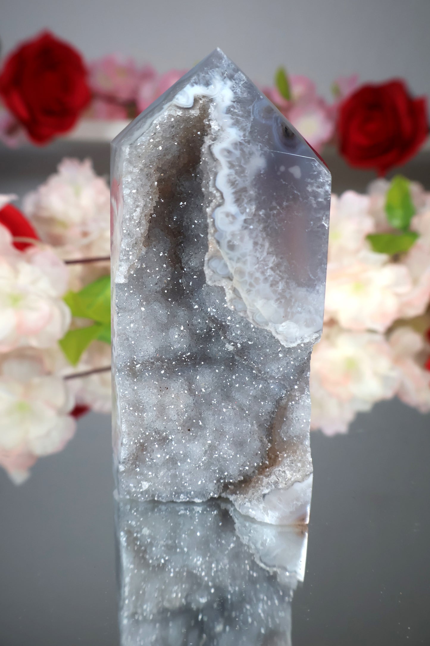 Achat Turm mit druzy | ACT3