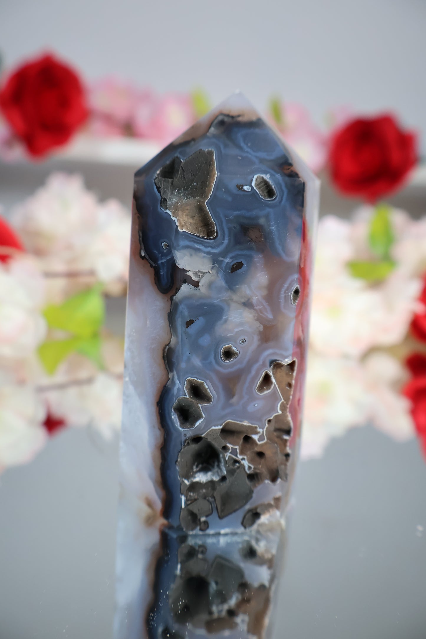 Achat Turm mit druzy | ACT3