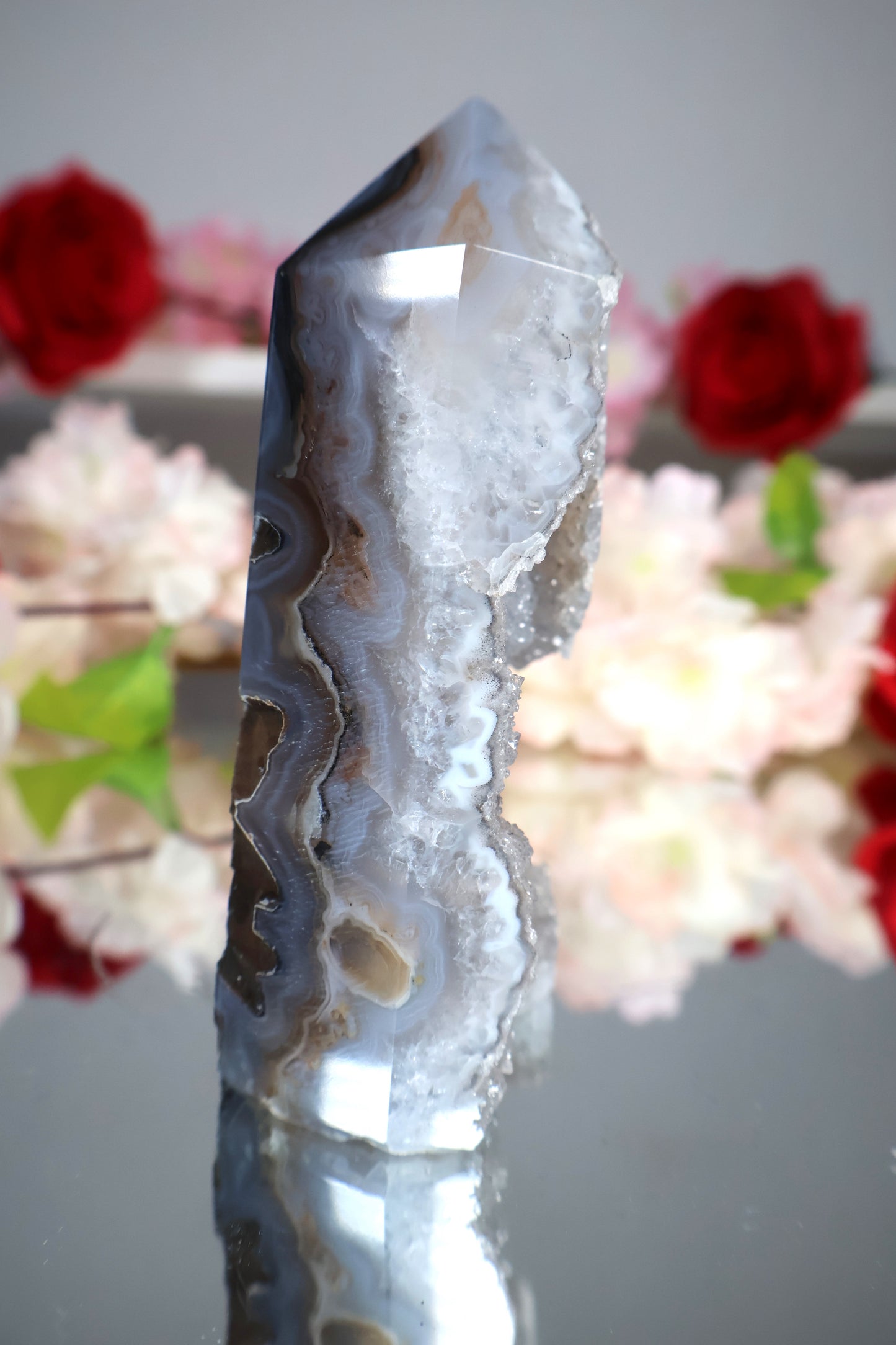 Achat Turm mit druzy | ACT3