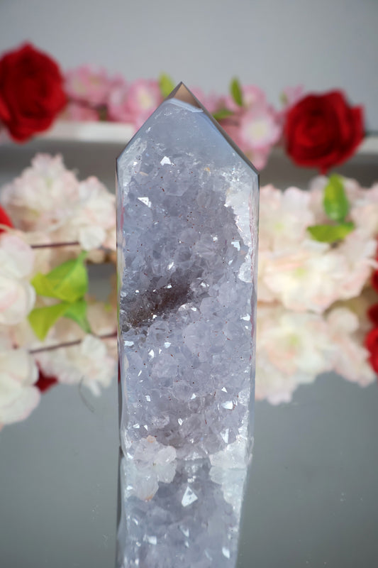 Achat Turm mit druzy | ACT2