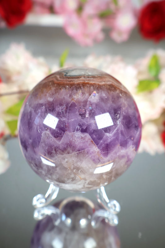 Amethyst Lace Achat Kugel | AK19
